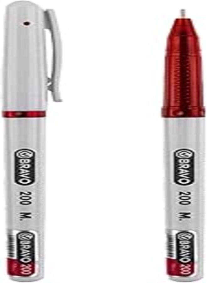 Bravo 200 Pack Of 10 Pens 1.0mm Red