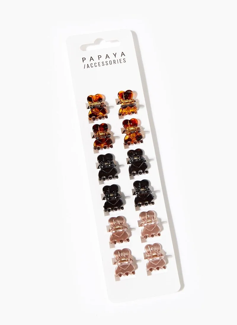 Matalan Multipack Multicolour Mini Hair Clamps