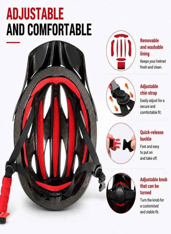 GTSBROS Bike Helmet with Visor for Men Women – Lightweight Road & Mountain Bicycle Helmet – Adjustable Adult Cycling Helmet for Commuting, MTB & E-Bike, CPSC Certified - Image 5
