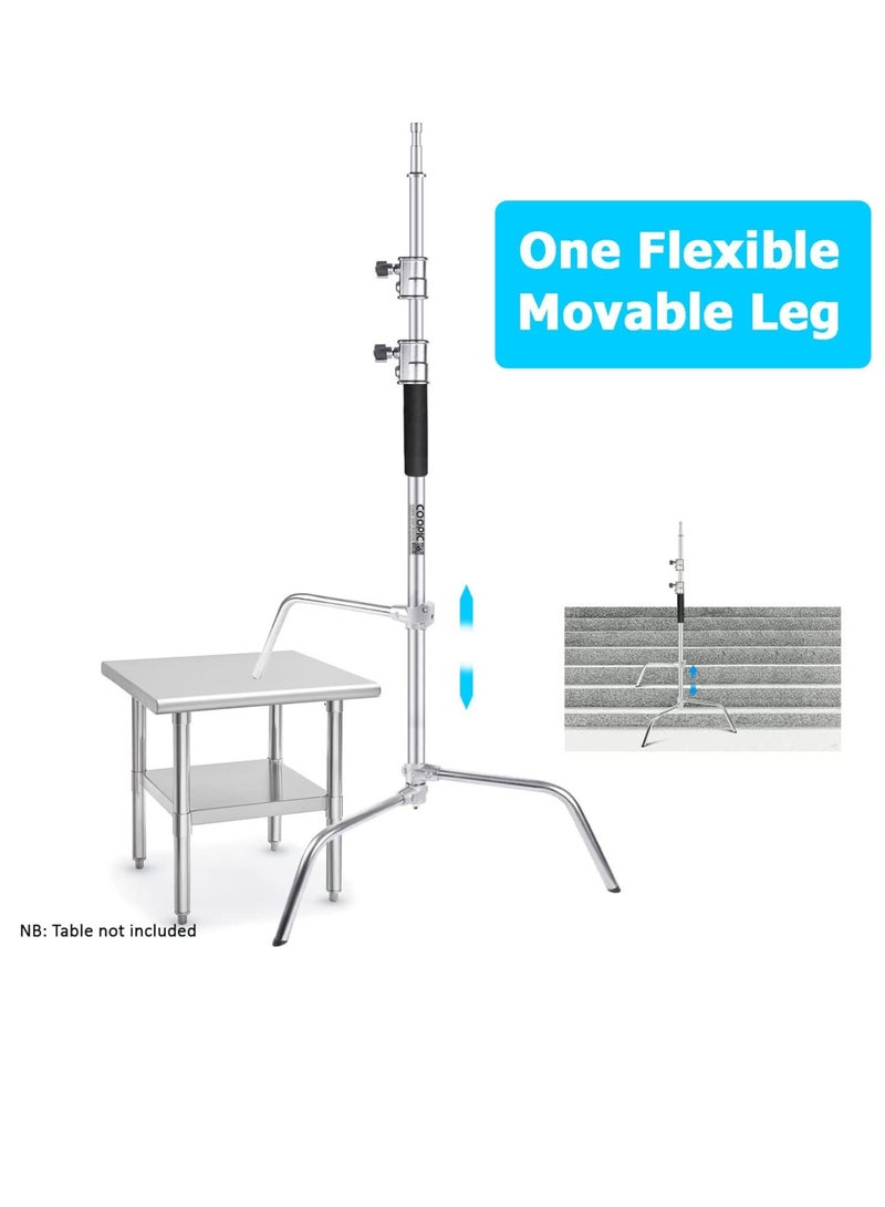 Coopic COOPIC C Stand C40S Heavy Duty Light Stand Height 150-330cm with Sliding up-down Leg, for Photo Studio Photography Strobe Light Video Umbrella Softbox Monolight  - Image 2