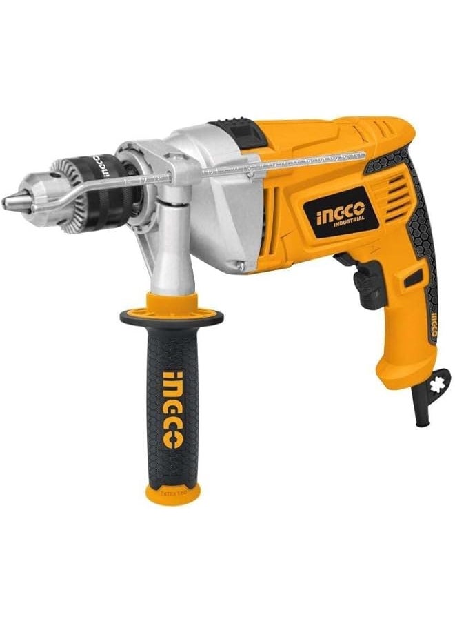 INGCO 1100W 13 Mm Professional Electric Hammer Drill For Wood Metal And Concrete Drilling Yellow Id11008  - Image 2