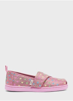 TOMS Kids Hearts Alpargata Slip-Ons Loafers  - Image 1