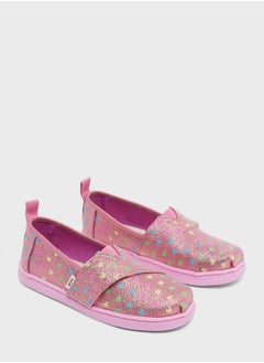 TOMS Kids Hearts Alpargata Slip-Ons Loafers  - Image 3
