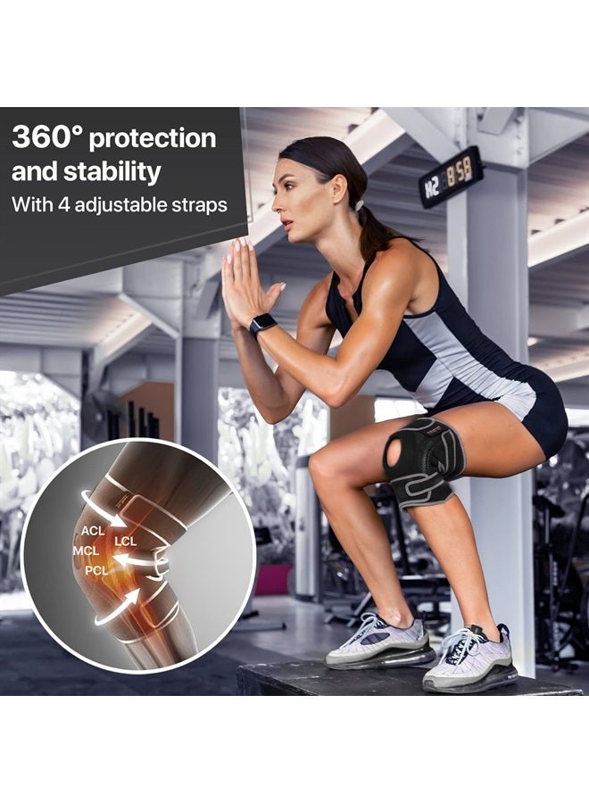 DR. BRACE ELITE Knee Brace with Side Stabilizers & Patella Gel Pads for Maximum Knee Pain Support and fast recovery for men and women-Please Check How To Size Video (Mercury, Large) - Image 5