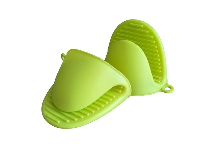 VBR Silicone Pot Holder Heat Resistant Oven Mitts Glove Cooking Pinch Grips Glove Hand Clip Kitchen Pot Holder Multicolor Pack of 2  - Image 1