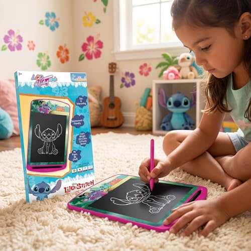 Kriiddaank Stitch LCD Writing Tablet 10.5 Inch Electronic Drawing Pad & Rewritable Doodle Board for Kids, Portable Toddler Travel Slate, Birthday Gift for Boys & Girls 3-9 Years (Stitch Blue Theme) - Image 1