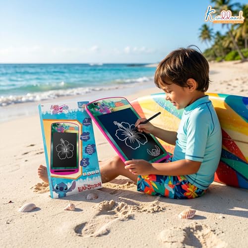 Kriiddaank Stitch LCD Writing Tablet 10.5 Inch Electronic Drawing Pad & Rewritable Doodle Board for Kids, Portable Toddler Travel Slate, Birthday Gift for Boys & Girls 3-9 Years (Stitch Blue Theme) - Image 2