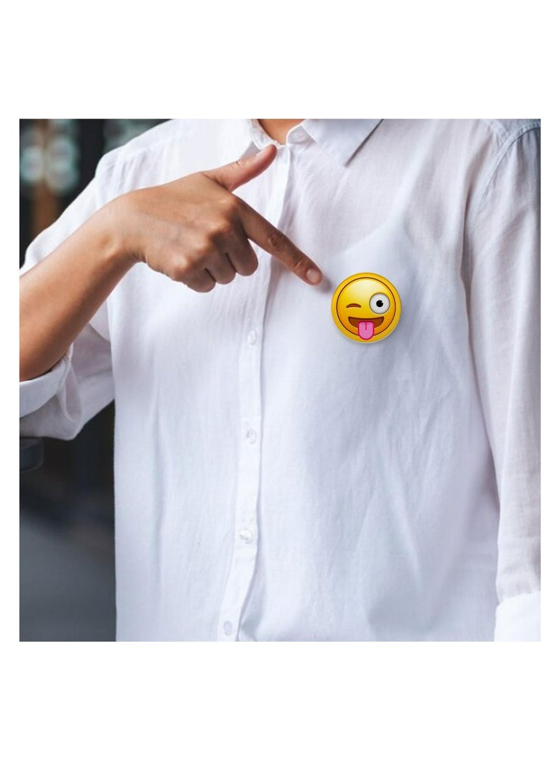 PRINTSHOP4ME Smiley Emoji Button Pins For Kids And Adults-Perfect For Backpacks-Jacket-Fun Badge Pins-Expressive Smiley Emoji Badges - Image 5