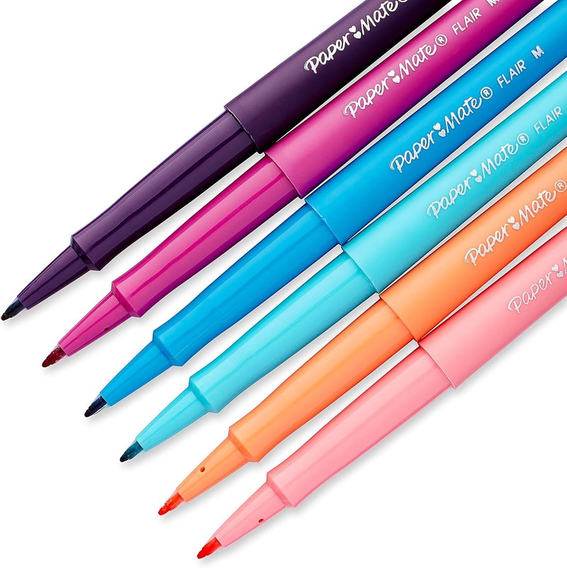 Paper Mate Flair Felt Tip Pens, Medium Point, Limited Edition Candy Pop Pack, Pack of 6 (1979425) - Image 2