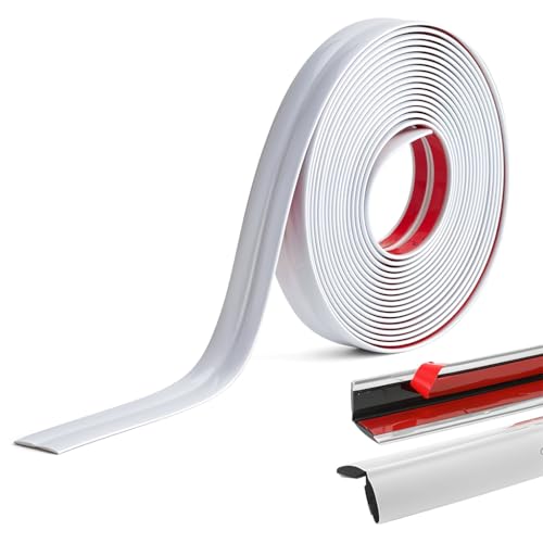 HASTHIP® 9.84ft Wall Molding Trim Waterproof L-Corner Trim Self-Adhesive PVC Guard Cuttable Customized - Image 1