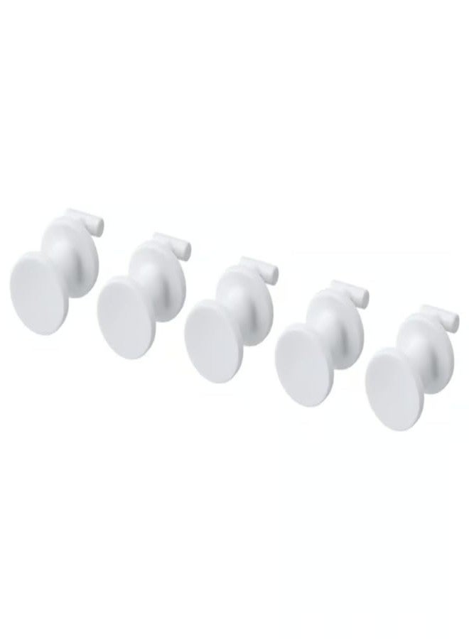 stoRk The SKÅDIS Series Accessories for Pegboard, Easy Attach, No Tools Needed (Hook, White, 19 mm / 5 Pack) - Image 1