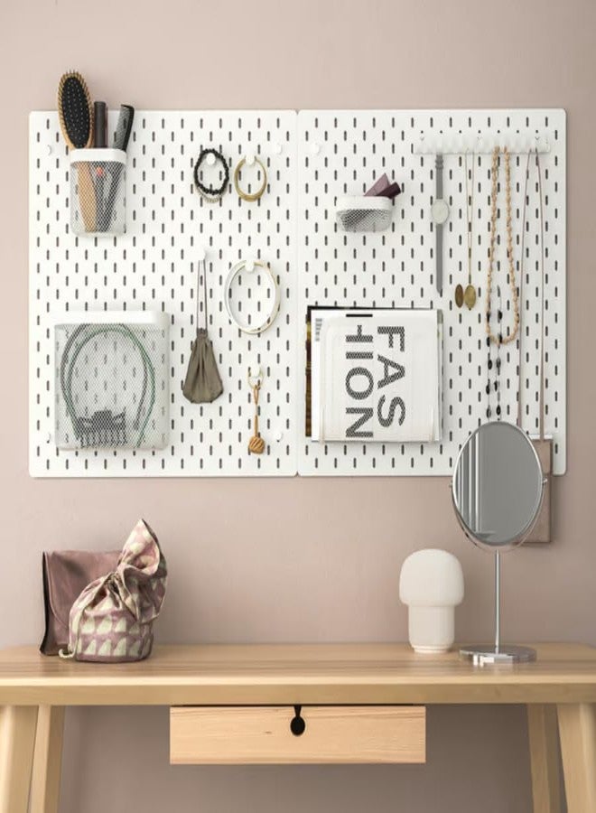stoRk The SKÅDIS Series Accessories for Pegboard, Easy Attach, No Tools Needed (Hook, White, 19 mm / 5 Pack) - Image 3