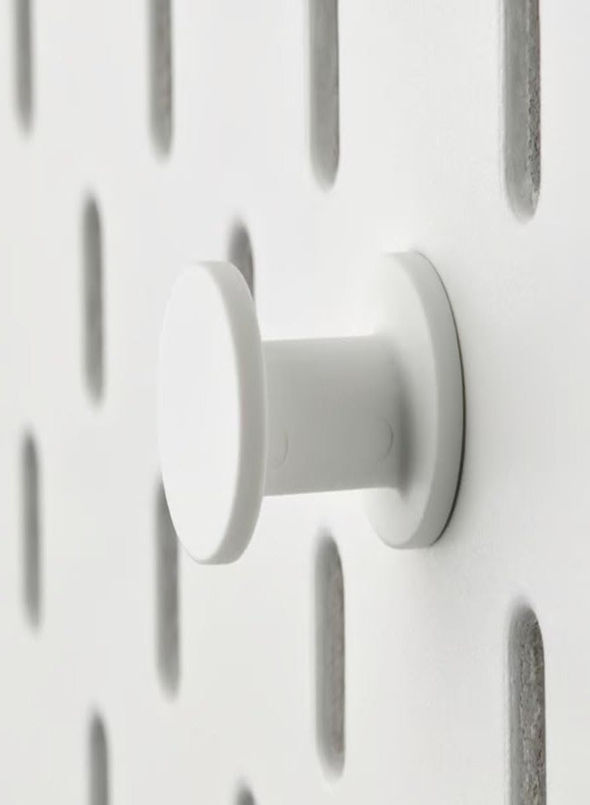 stoRk The SKÅDIS Series Accessories for Pegboard, Easy Attach, No Tools Needed (Hook, White, 19 mm / 5 Pack) - Image 4