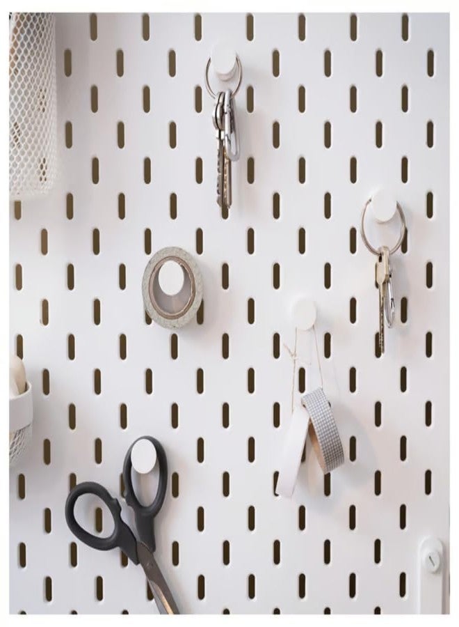 stoRk The SKÅDIS Series Accessories for Pegboard, Easy Attach, No Tools Needed (Hook, White, 19 mm / 5 Pack) - Image 2