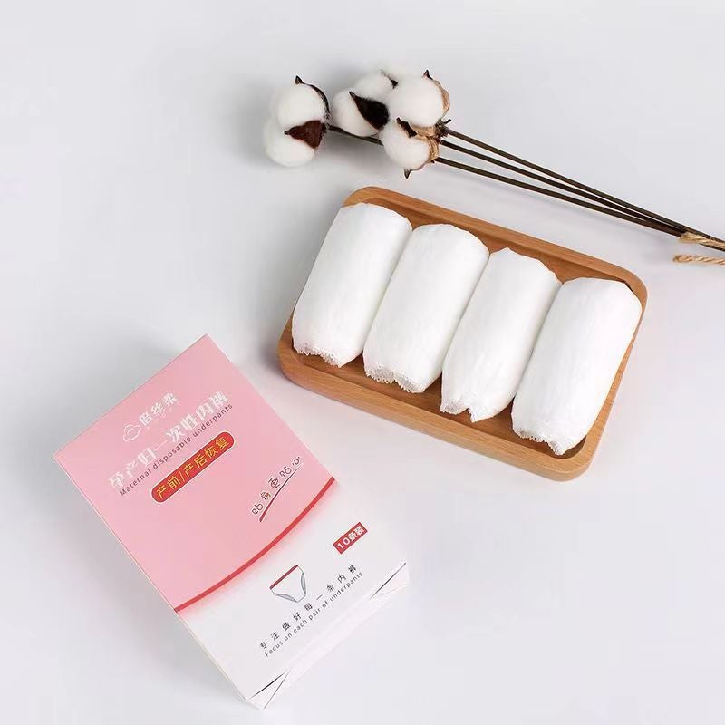 20 Pack Disposable Underwear Women Hotel Individually Wrapped No wash Postpartum Sterile Travel Cotton Nonwoven Size 3XL - Image 2