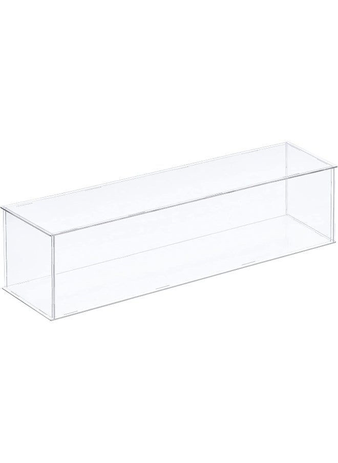 Generic sourcing map Acrylic Display Case Plastic Box Clear Assemble Dustproof Showcase 16x4.3x4.1 Inch for Collectibles Items  - Image 1