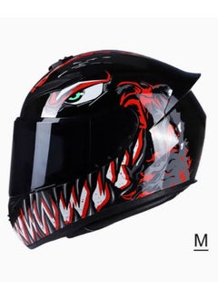 Arabest Motorcycle Helmet Full Face,Street Helmet Unisex Adult Cool Rider Equipment,Four Seasons Electric Bike Helmet,with Venom Pattern,Size M  - Image 1