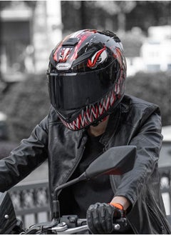 Arabest Motorcycle Helmet Full Face,Street Helmet Unisex Adult Cool Rider Equipment,Four Seasons Electric Bike Helmet,with Venom Pattern,Size M  - Image 3