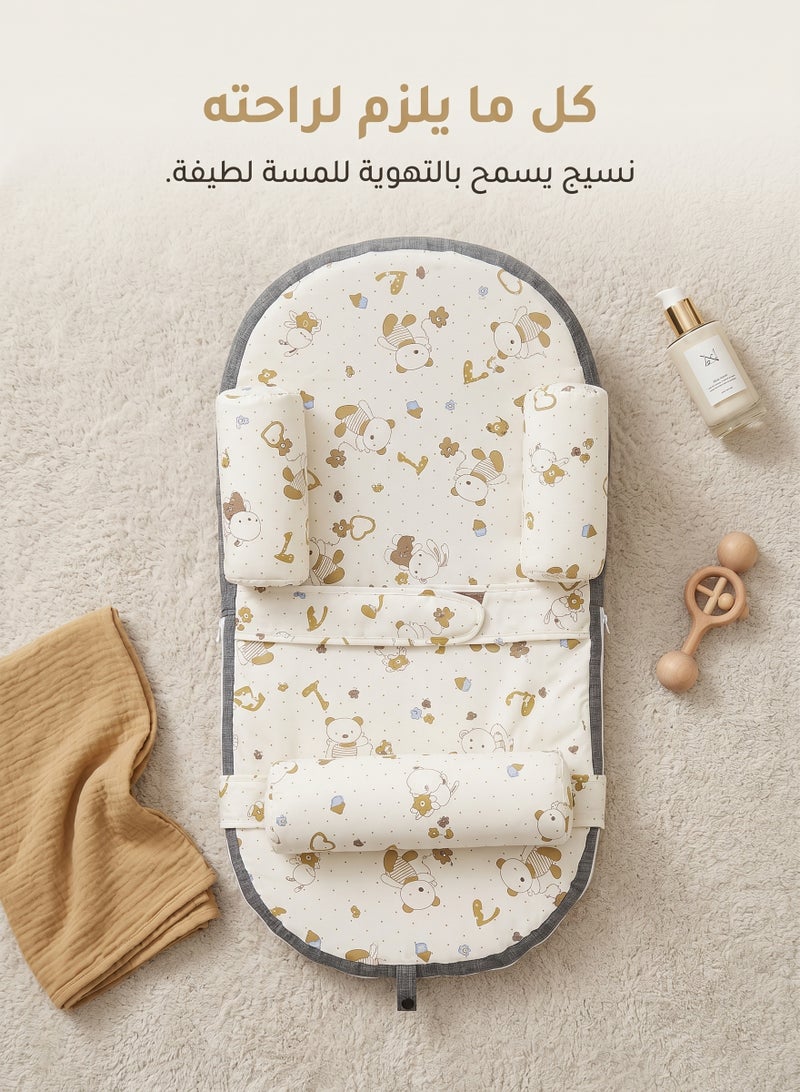 زيريفام وسادة رضاعة للأطفال الرضع، وسادة مضادة للارتجاع قابلة لتعديل الارتفاع من 0 إلى 30 درجة، وسادة منحدرة للرضع تمنع بصق الحليب، وسائد تغذية لحديثي الولادة تساعد على تخفيف التقيؤ - Image 2