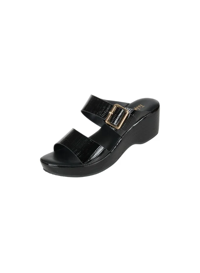 092-2960 Michelle Morgan Ladies Wedge sandals4ZD19P Black
