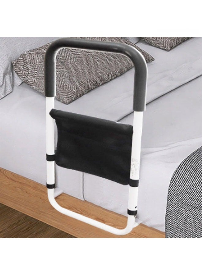 بيوينتي الدرابزينات لسلامة كبار السن مع جيوب تخزين قابلة للتعديل مع دعم جانبي لمساعدة كبار السن تنزلق تحت فراش السرير مع عكاز طبي لحماية السرير ومقابض سرير الأسرة - Image 5