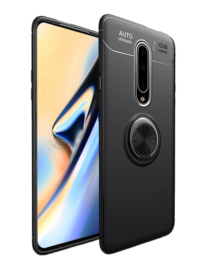 Ectownugs Protective Case Cover With Ring Holder For Oneplus 7 Pro Black