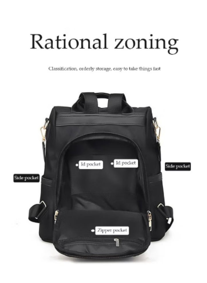 DUNISO Black Backpack with Cute Charm | Minimalist Design, Stylish and Adorable - Image 3