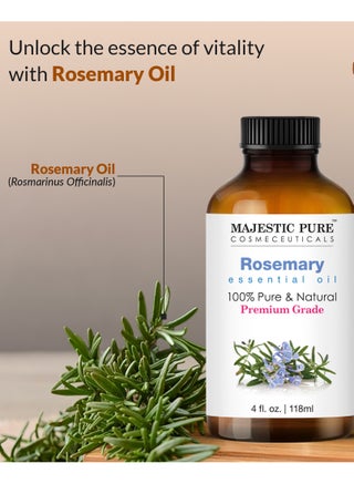 Rosemary Oil for Hair Growth - 118 ML | Large | 100% Pure and Natural | Premium Grade Essential Oils for Hair growth, Aromatherapy, Diffusers, Skin, Massage and Humidifiers | - view 3