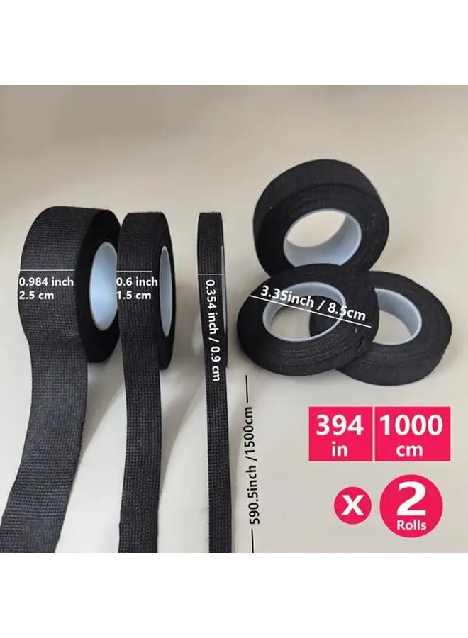 2pcs High Temp Flame Retardant Electrical Tape 9mm x 393.7inch Self Adhesive Automotive Wiring - Image 5