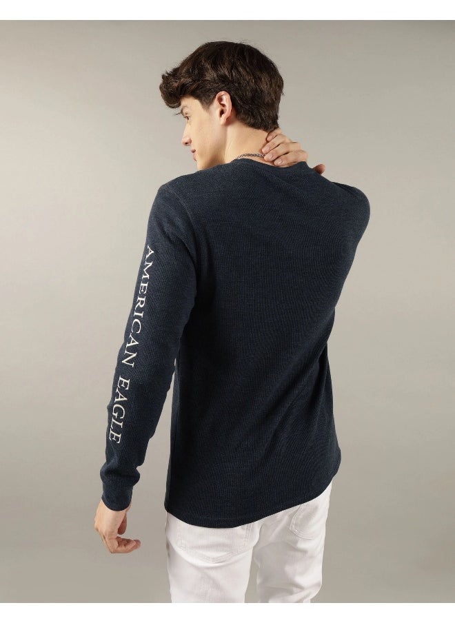 American Eagle - AE Long-Sleeve Logo Graphic Thermal T-Shirt - Image 1