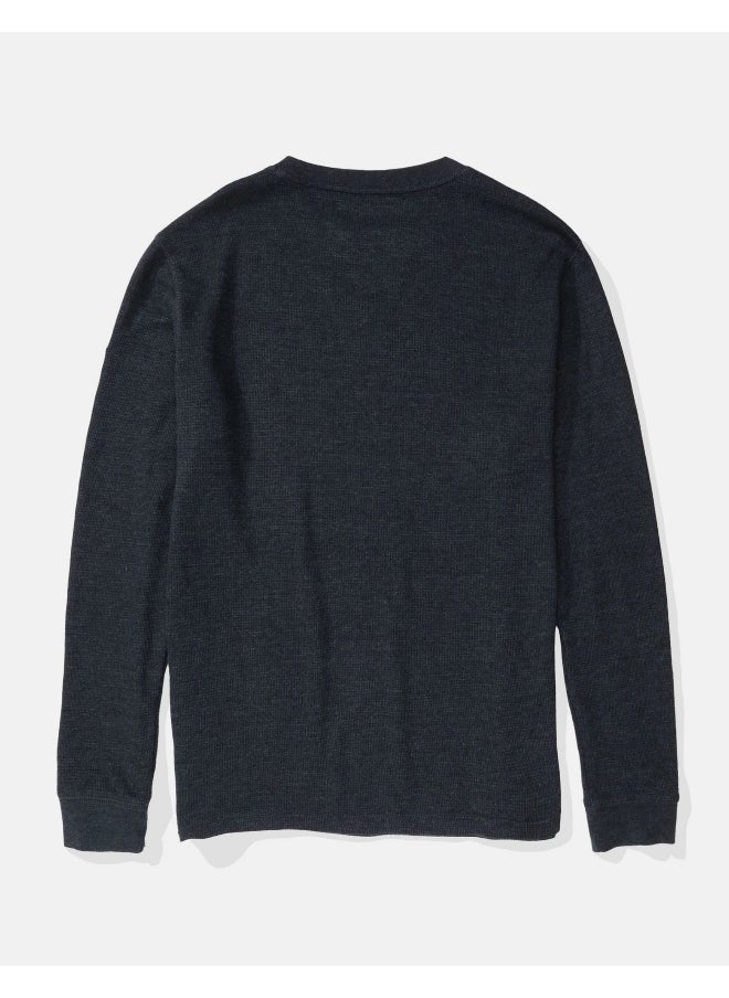 American Eagle - AE Long-Sleeve Logo Graphic Thermal T-Shirt - Image 1