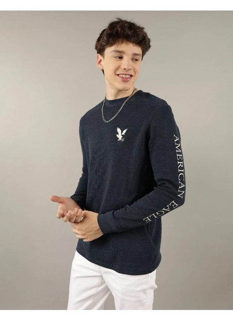 AE Long-Sleeve Logo Graphic Thermal T-Shirt