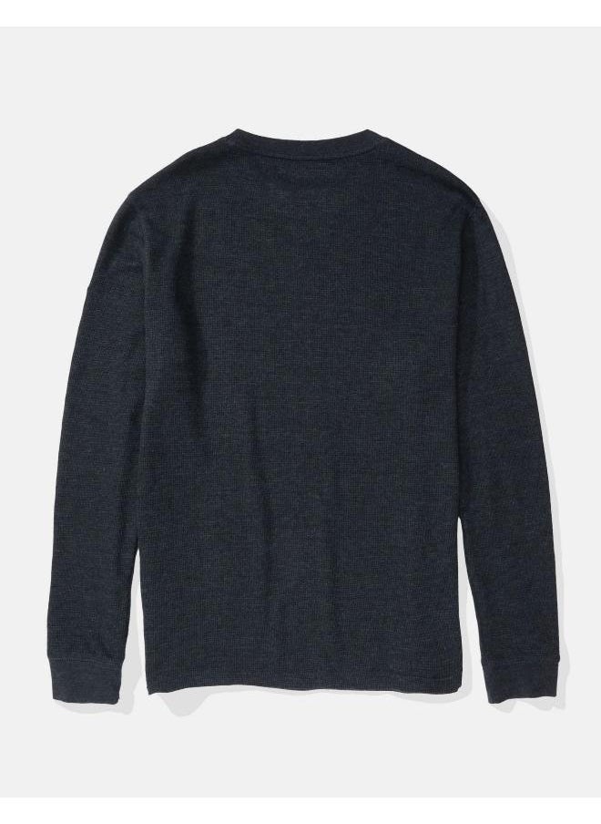 American Eagle AE Long-Sleeve Logo Graphic Thermal T-Shirt  - Image 4