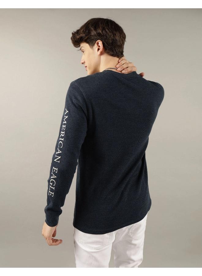 AE Long-Sleeve Logo Graphic Thermal T-Shirt