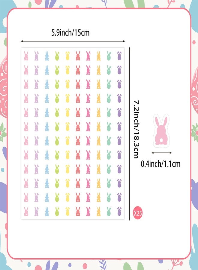 Atiloy 3000PCS Mini Easter Stickers Cute Bunny Stickers for Crafts Small Easter Holiday Stickers Sheet with 10 Designs for School Classroom Reward Classroom Homework Tests Holiday Assortment - Image 2