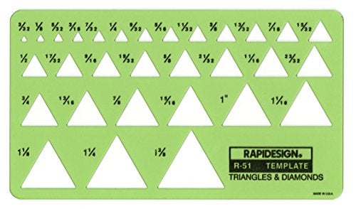 Rapidesign Triangles and Diamonds Template, 1 Each (R51) - Image 4