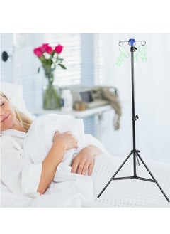 BIONEX Portable IV Stand Floor Stand with 4 Hooks Infusion Stand, Adjustable Height to 82.6", Foldable IV Bag Stand Drip Bag Stand IV Poles Stand for Nursing Home, Aluminum Alloy  - Image 5