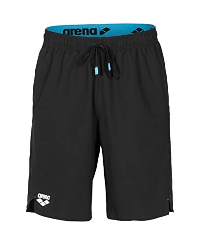 ARENA Team Unisex Bermuda Athletic Panel Shorts Polyester Beach Swim Trunks Inner Pocket for Sports or Water, Black, X-Large - Image 4