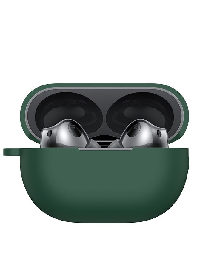 Ant Huawei Freebuds Pro 2 Earphone Protective Case, Soft Silicone Cover with Keychain Hook, Anti-fall Anti Fingerprint Bluetooth Headset Cover (Dark Night Green)  - Image 3