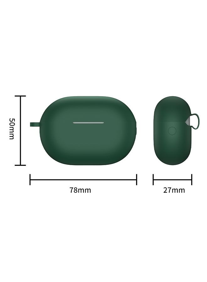 Ant Huawei Freebuds Pro 2 Earphone Protective Case, Soft Silicone Cover with Keychain Hook, Anti-fall Anti Fingerprint Bluetooth Headset Cover (Dark Night Green)  - Image 2