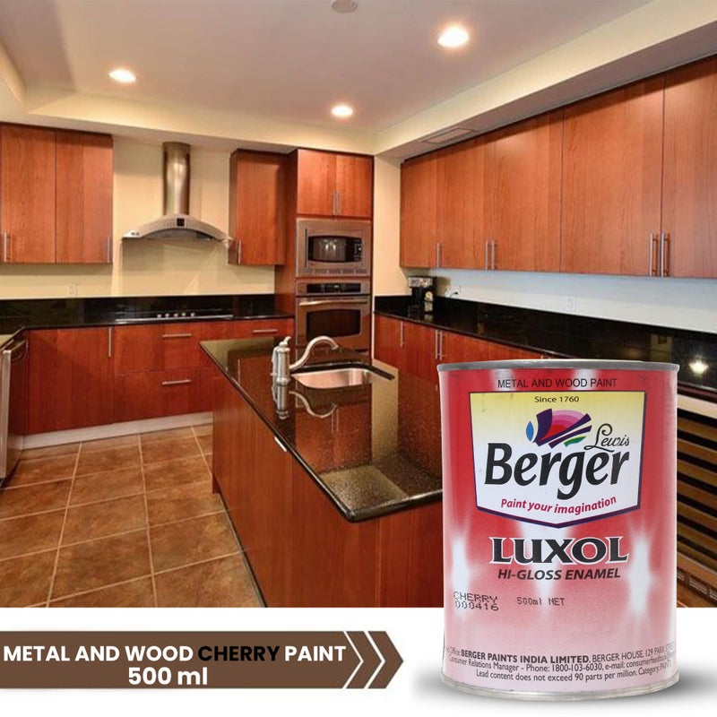 BERGER Luxol Hi Gloss Enamel Cherry 500Ml - Image 2