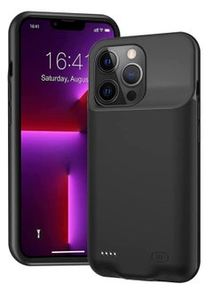 ELTRAZONE Battery Case for iPhone 13/13 pro, 3500mAh Ultra-Slim Portable Charger Case Rechargeable Battery Pack Charging Case Compatible with iPhone13/ 13 pro (6.1 inch)-Black