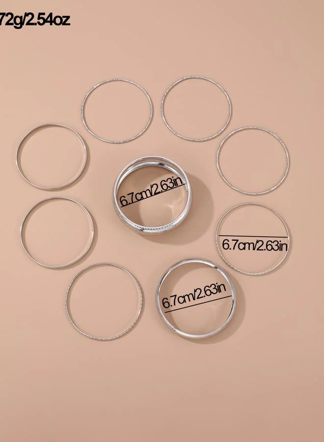 Take Two  Set of 9 - Textured Bangles for Women | Best Price UAE