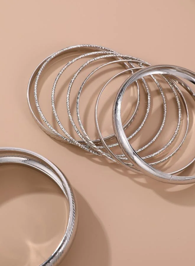 Take Two  Set of 9 - Textured Bangles for Women | Best Price UAE