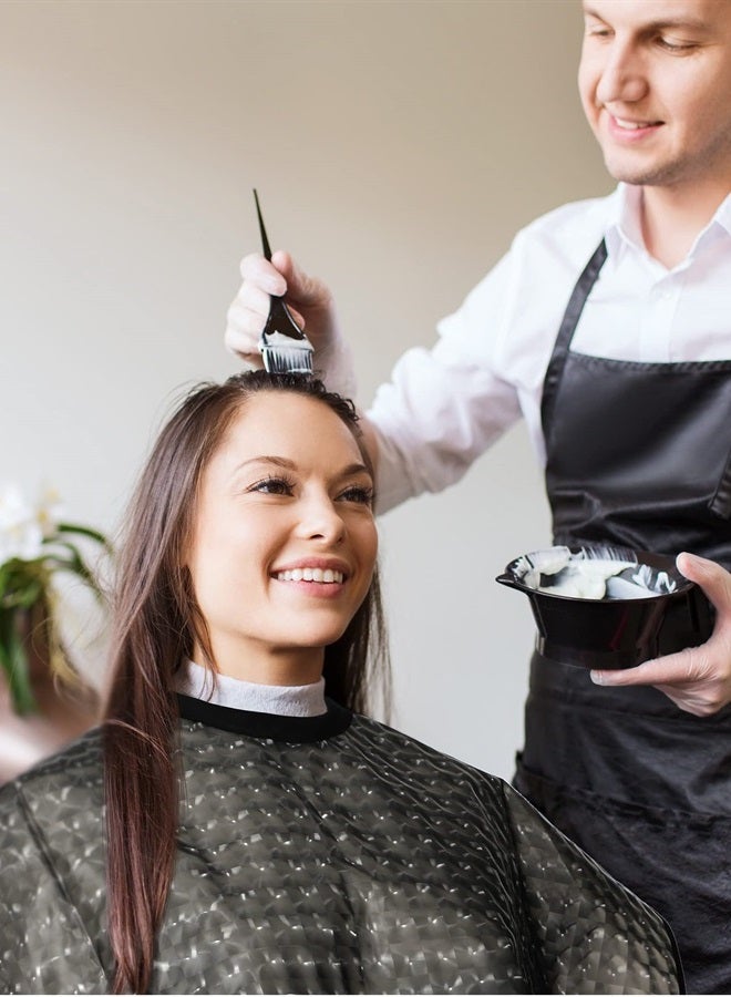 Zhanmai 4 Pieces Hair Dye Cape Shampoo Capes for Salons Waterproof Hair Color Capes Makeup Cape Hair Cutting Cape Beauty Salon Cape Apron for Hair Stylist Barber Bib Smock for Hairdressing Styling Women Men - Image 5