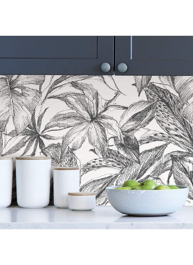 NuWallpaper Nus3498 Canopy Peel & Stick Wallpaper Black  - Image 3
