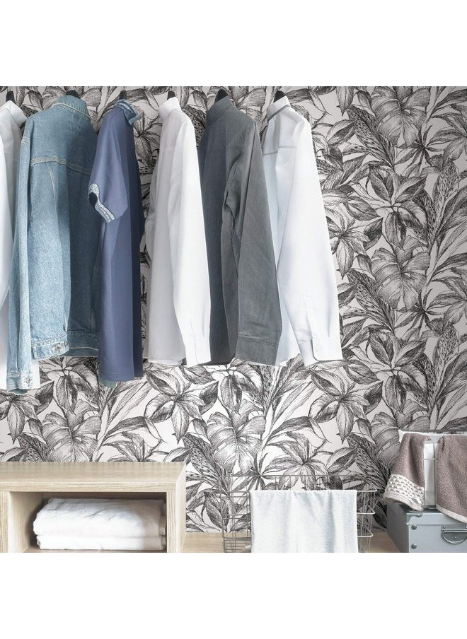 NuWallpaper Nus3498 Canopy Peel & Stick Wallpaper Black  - Image 4