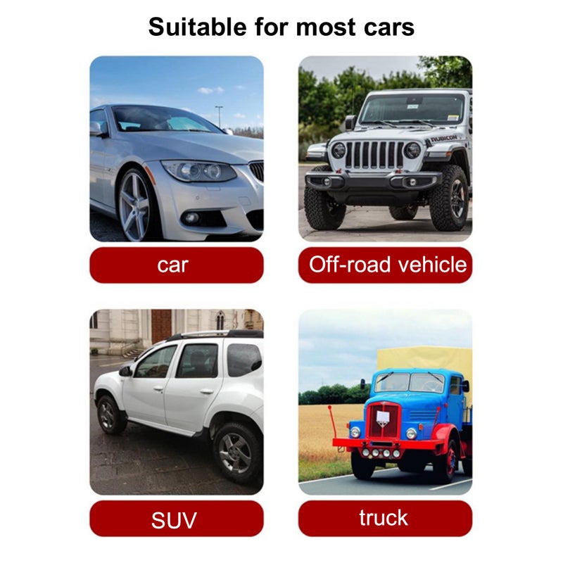 Windshield Sun Shade: Black Portable Car Sunshade - Space-saving Easy Install Sunshade for Most Cars SUV Trucks Off-road Vehicles - Image 3