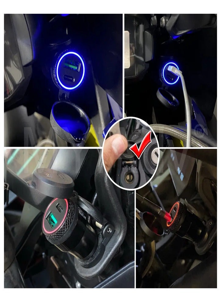 5v 3a Dual Usb Charger Socket Adapter 12v 24v Car Motorcycle Motorbike Bike - Image 4