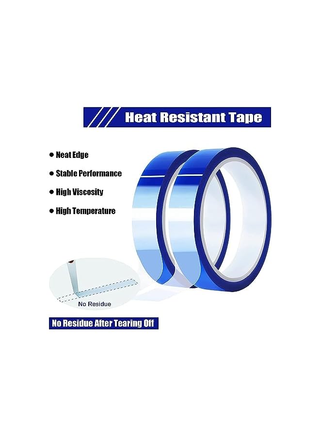 PROMASS promass Heat Tape, 2 Rolls 20mm x 33m High Temperature Heat Resistant Tape, No Residue High Temperature Tape, Heat Resistant Tape Set for Heat Transfer printing, Protecting Circuit Board, Soldering  - Image 2